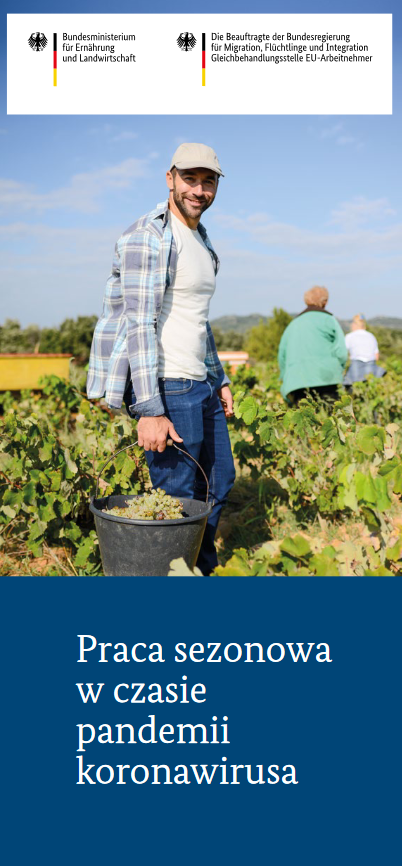 Ulotka dotycząca pracy w rolnictwie podczas pandemii COVID-19