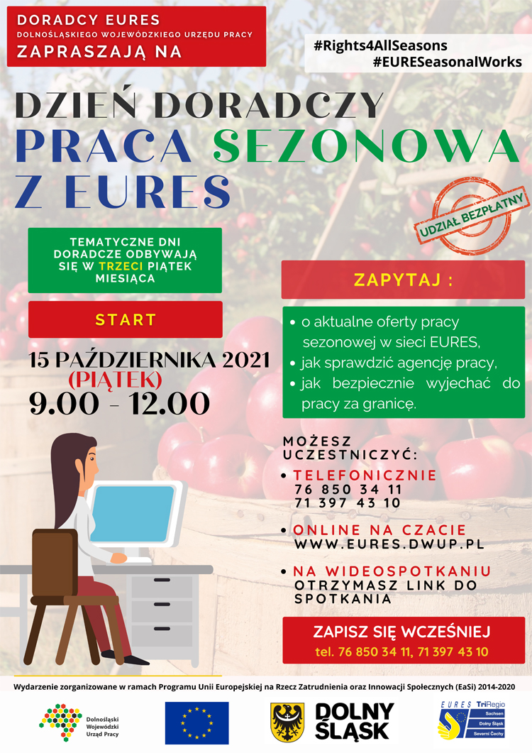 Plakat dotyczący spotkania on-line w dniu 15.10.2021