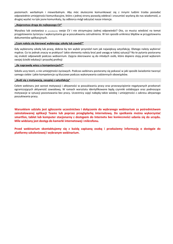 Harmonogram webinarów strona 2