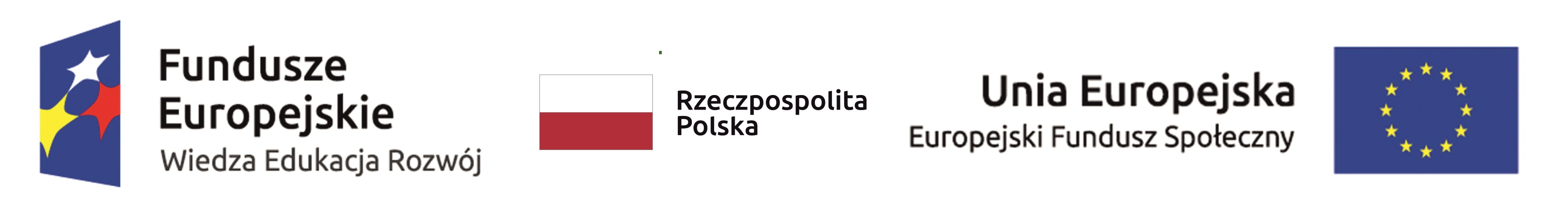 logo: Projekt Operacyjny Wiedza Edukacja Rozwój, Flaga Polski, Unia Europejska Europejski Fundusz Społeczny
